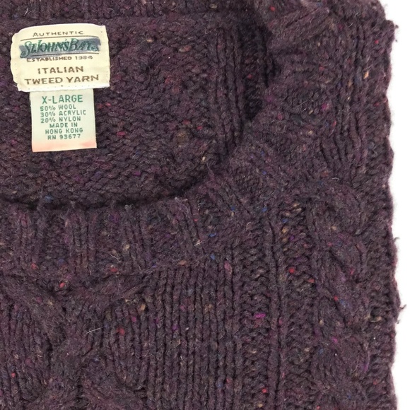 St. Johns Bay Fisherman Knit Flecked Sweater Sz XL - Picture 3 of 8